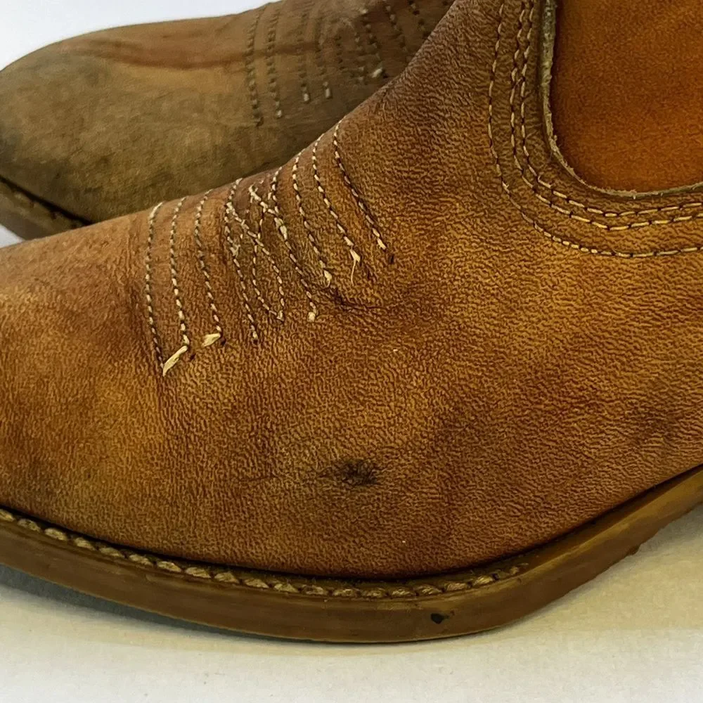Vintage Dingo uni-sex tan w/ detail stitching 11.5‎ D kids cowboy boots